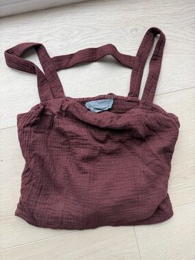 Anthropologie Deep Burgundy Gauze Camisole